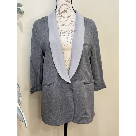 NWT Soft Joie Neville Blazer Gray Knit Open Front Jacket Women’s S L - Picture 3 of 8